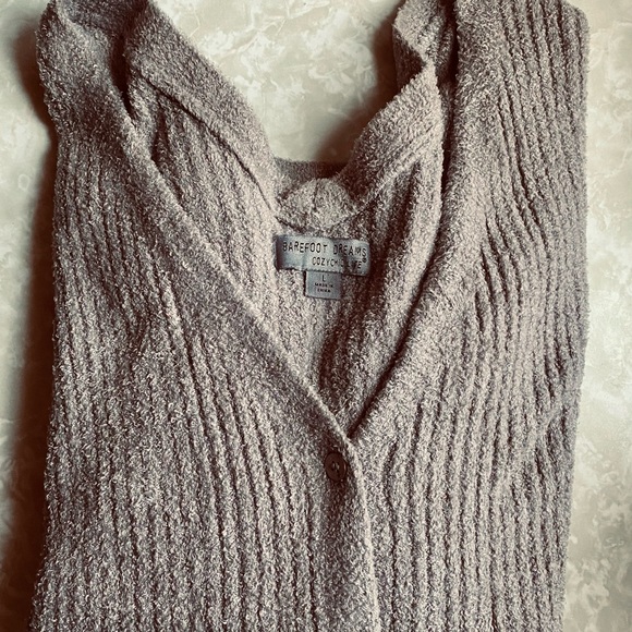 Barefoot Dreams Cozychic Lite Ribbed V-Neck Button Down Cardigan/Sweater - Picture 7 of 11